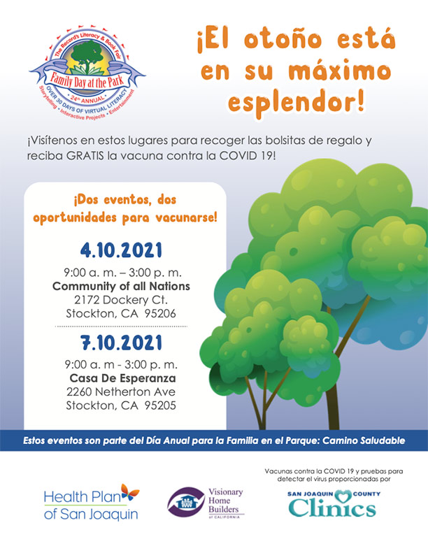 2021 Family Day at the Park Vaccine Event SPANISH